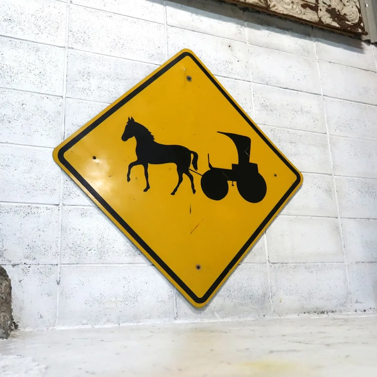 CAUTION ビンテージ 大型ロードサイン 馬車