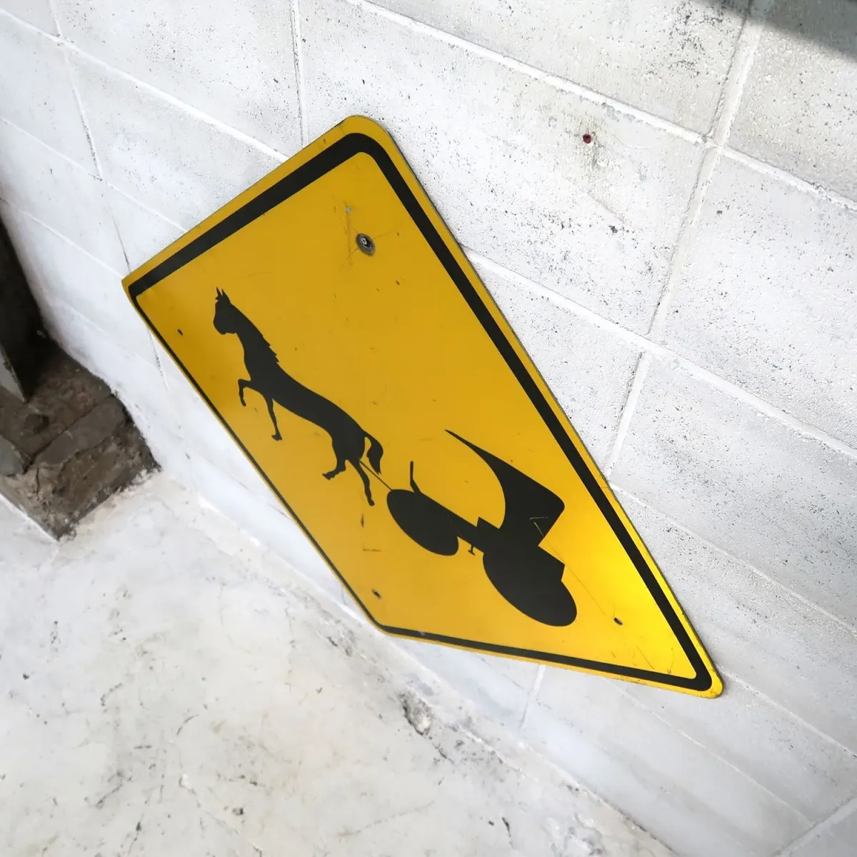 CAUTION ビンテージ 大型ロードサイン 馬車