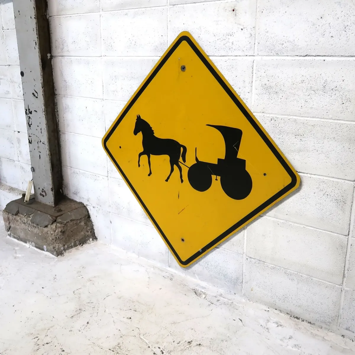 CAUTION ビンテージ 大型ロードサイン 馬車