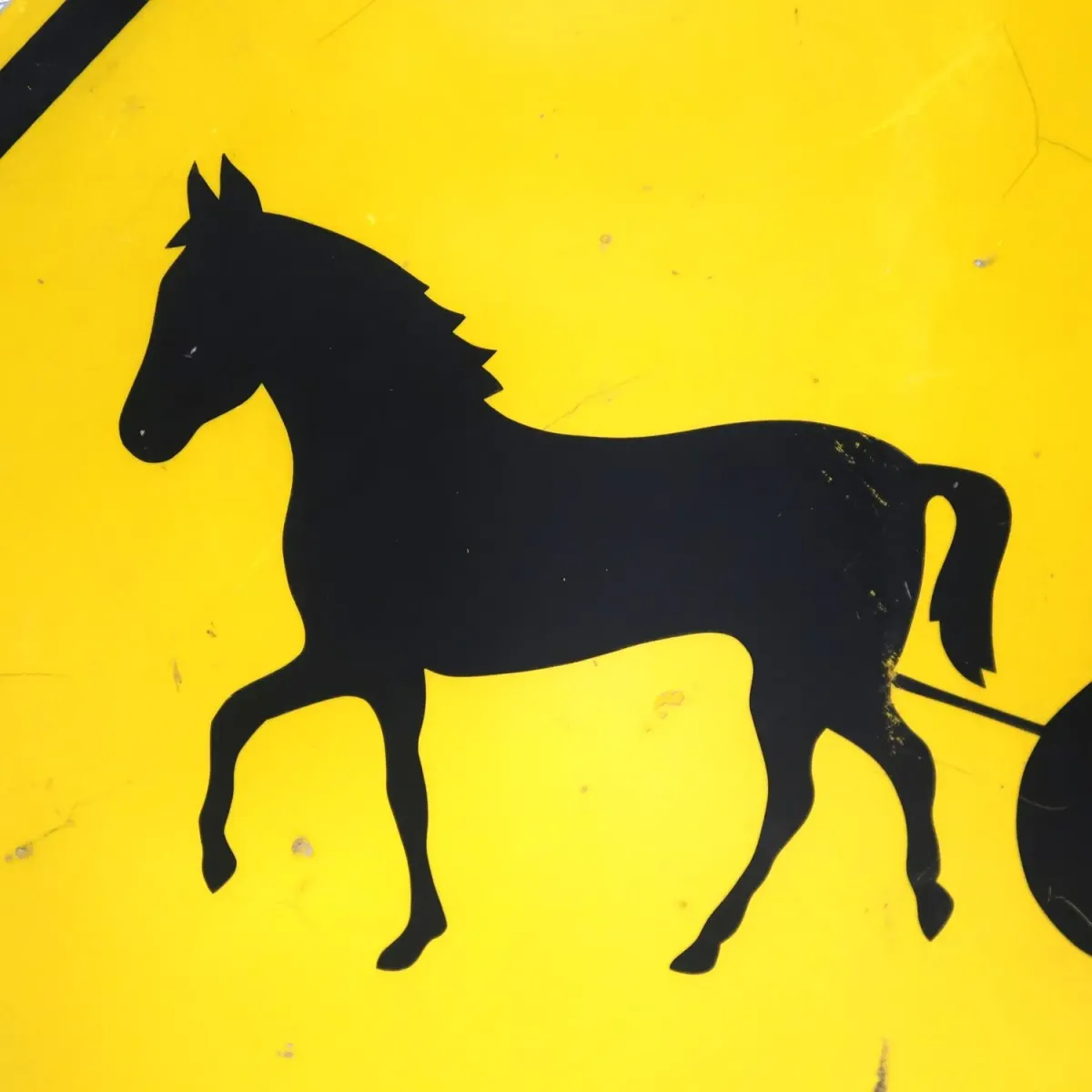 CAUTION ビンテージ 大型ロードサイン 馬車