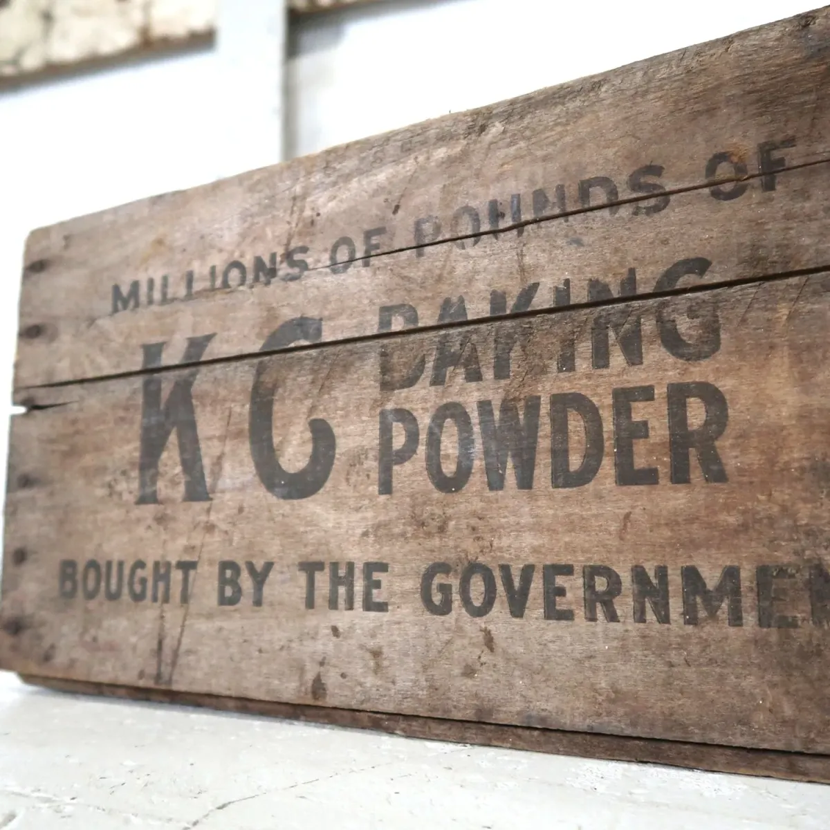 KG BAKING POWDER ビンテージ ウッドボックス