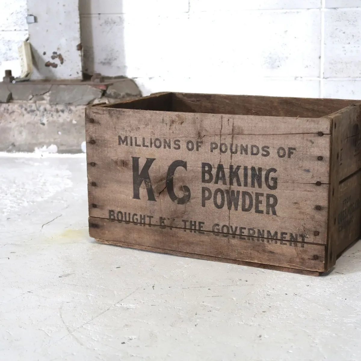 KG BAKING POWDER ビンテージ ウッドボックス