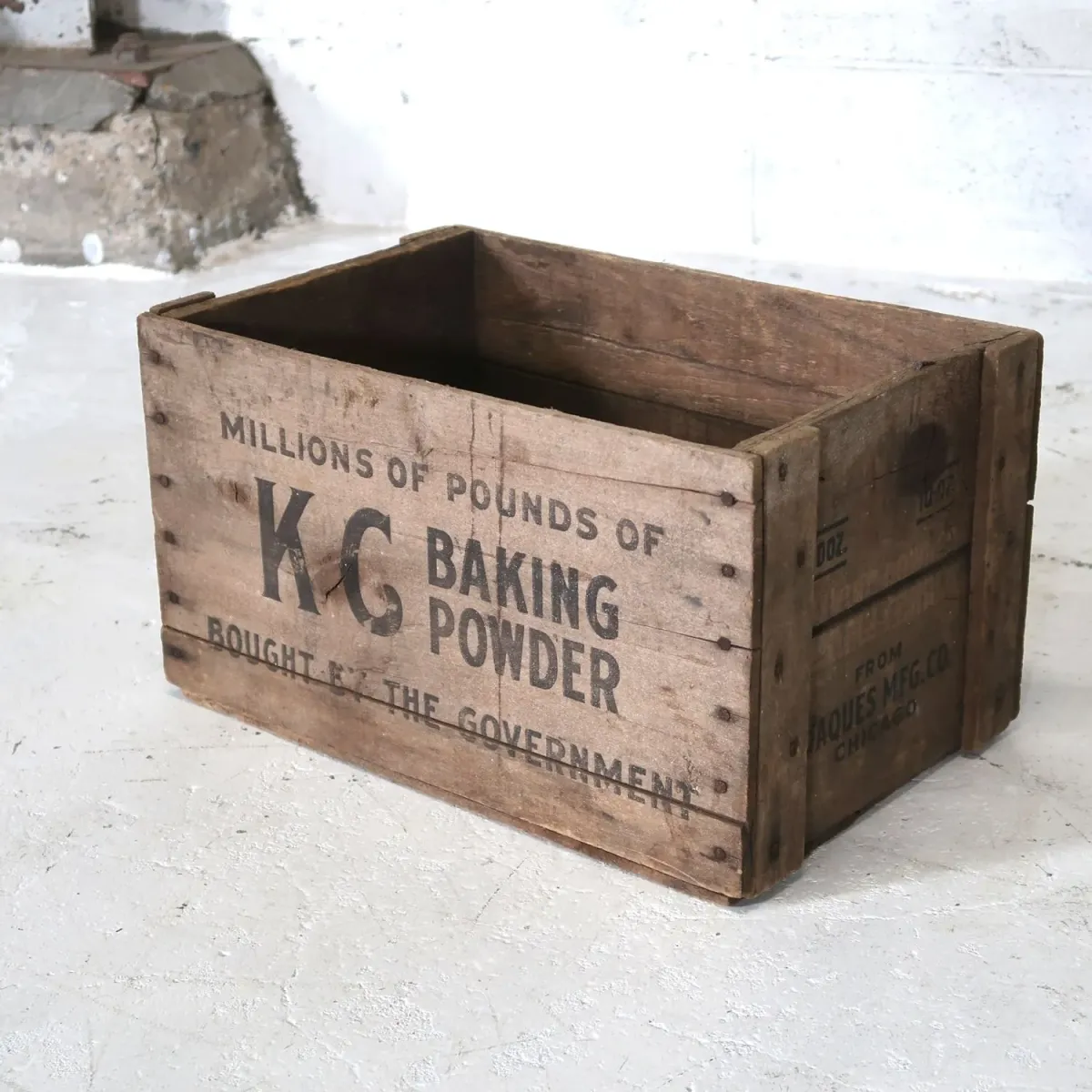 KG BAKING POWDER ビンテージ ウッドボックス