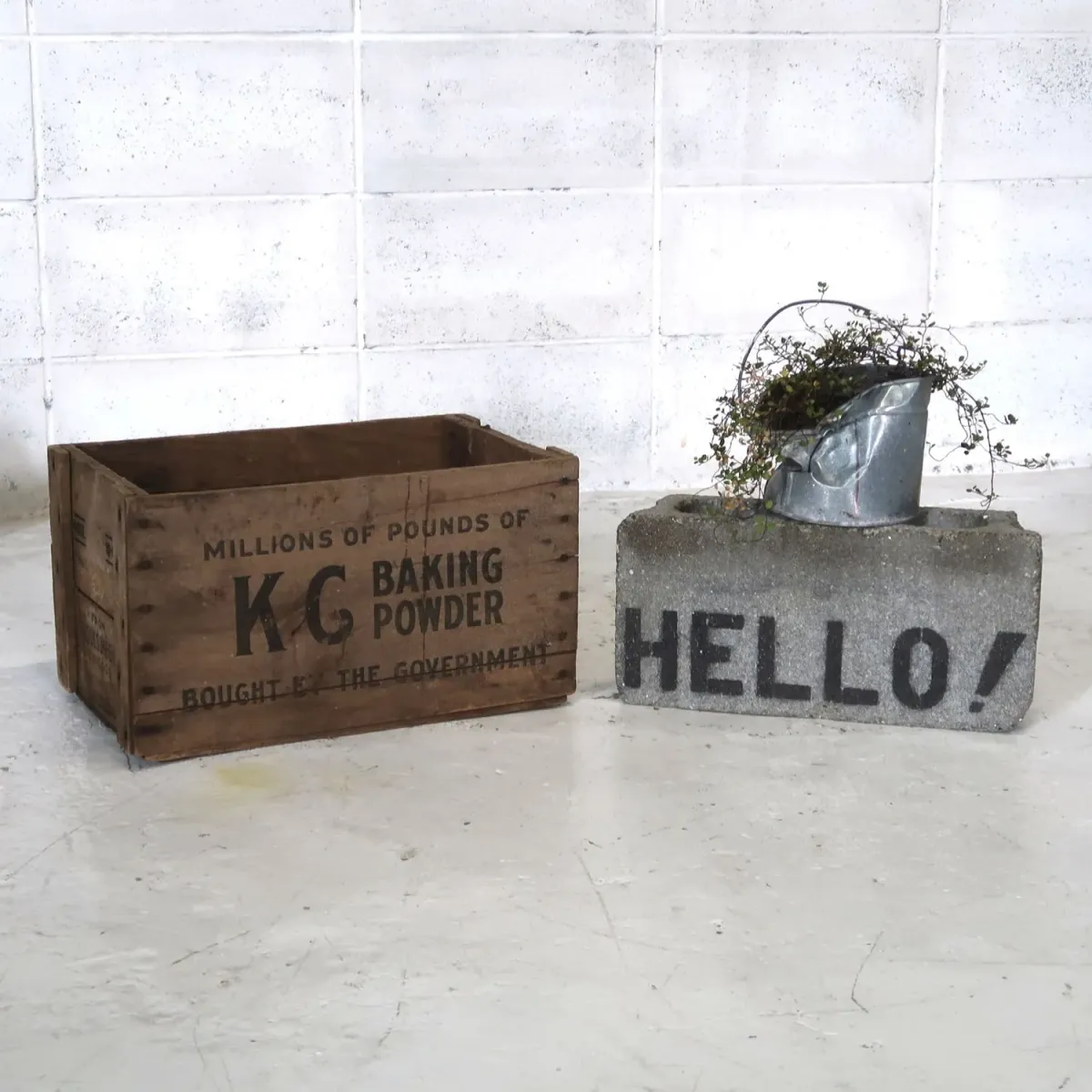 KG BAKING POWDER ビンテージ ウッドボックス