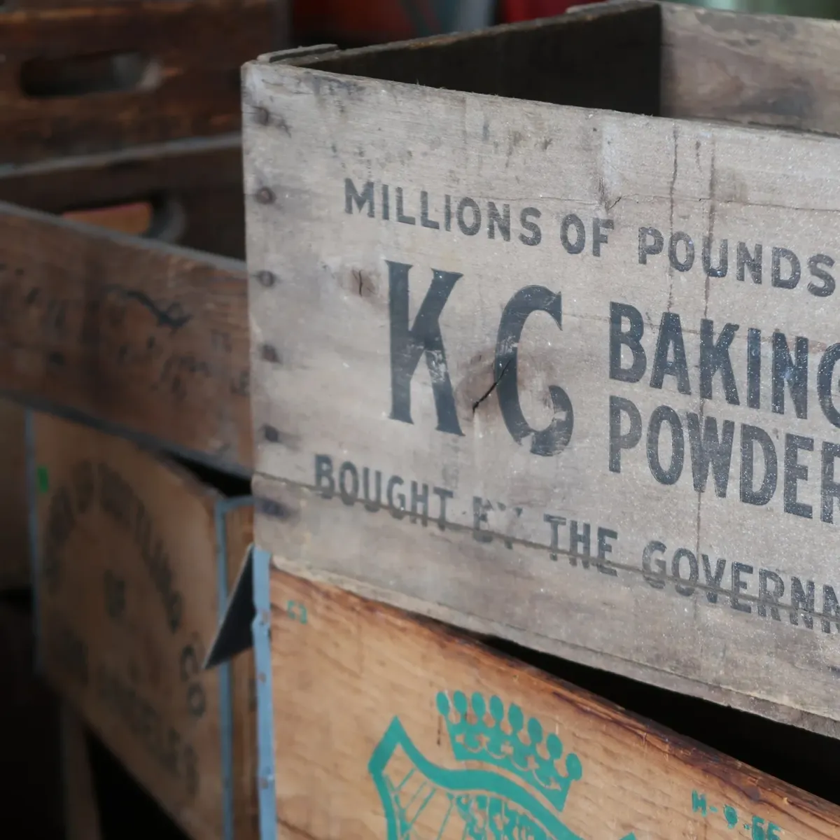 KG BAKING POWDER ビンテージ ウッドボックス