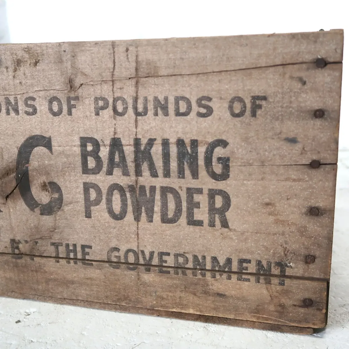KG BAKING POWDER ビンテージ ウッドボックス