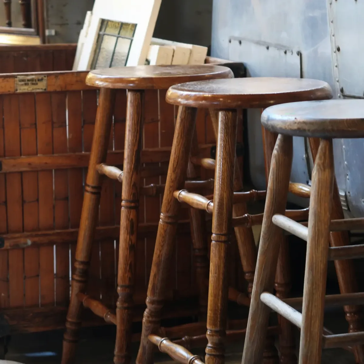 ビンテージ ウッドスツール