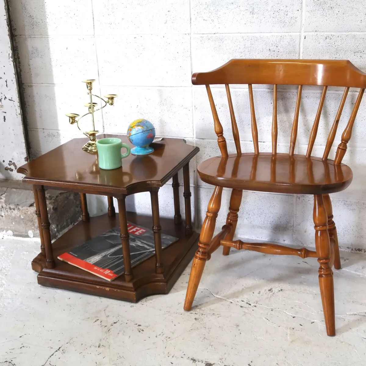 Brandt アンティーク サイドテーブル チェリーウッド