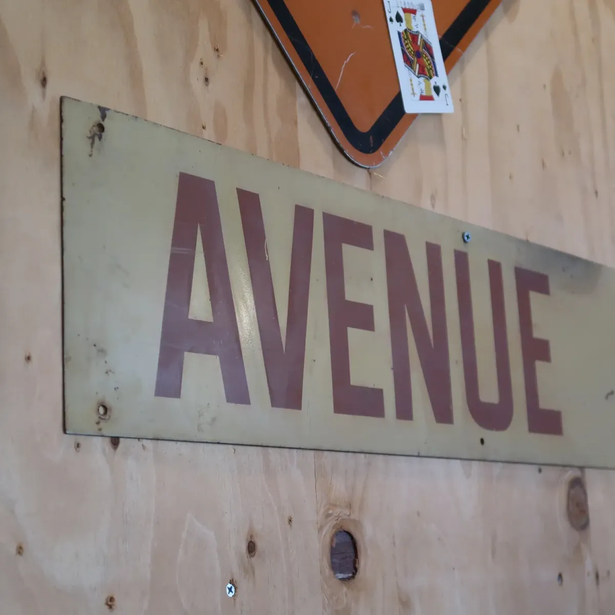 AVENUE D ビンテージ ストリートサイン