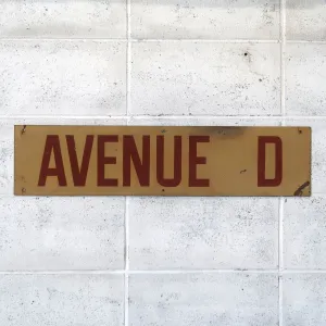 AVENUE D ビンテージ ストリートサイン