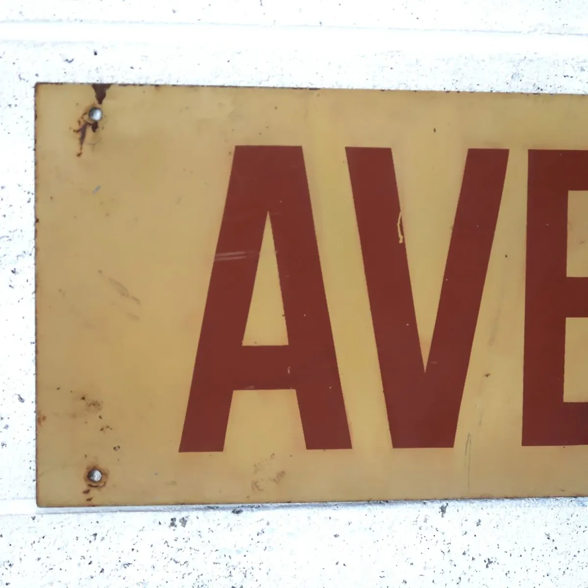 AVENUE D ビンテージ ストリートサイン