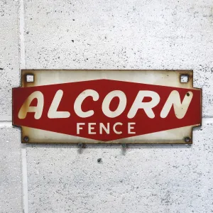ALCORN FENCE ビンテージ ホーローサイン
