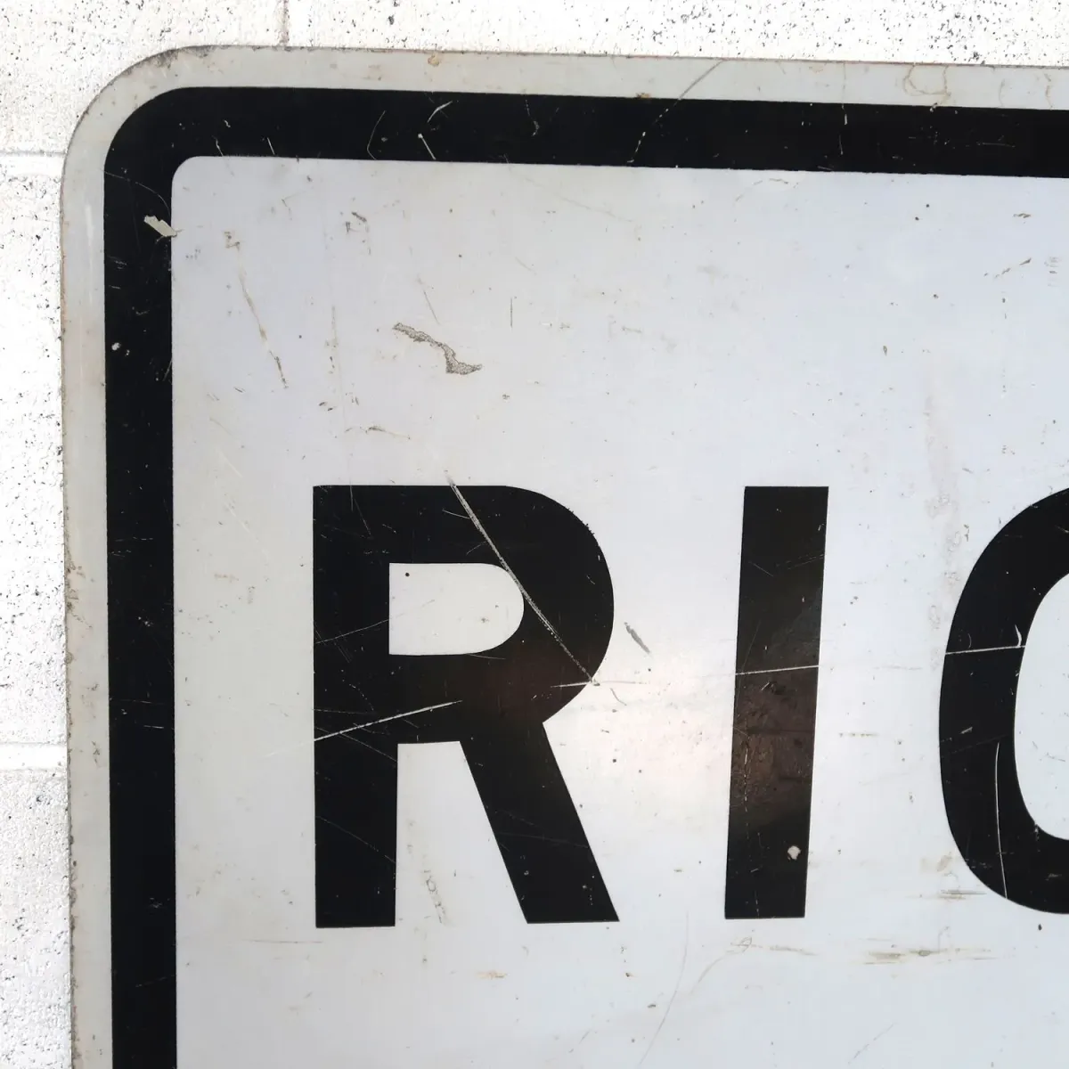 RIGHT TURN ONLY ビンテージ 大型ロードサイン