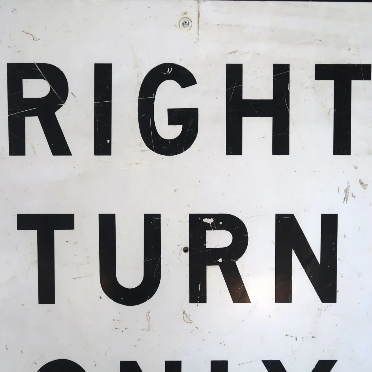 RIGHT TURN ONLY ビンテージ 大型ロードサイン