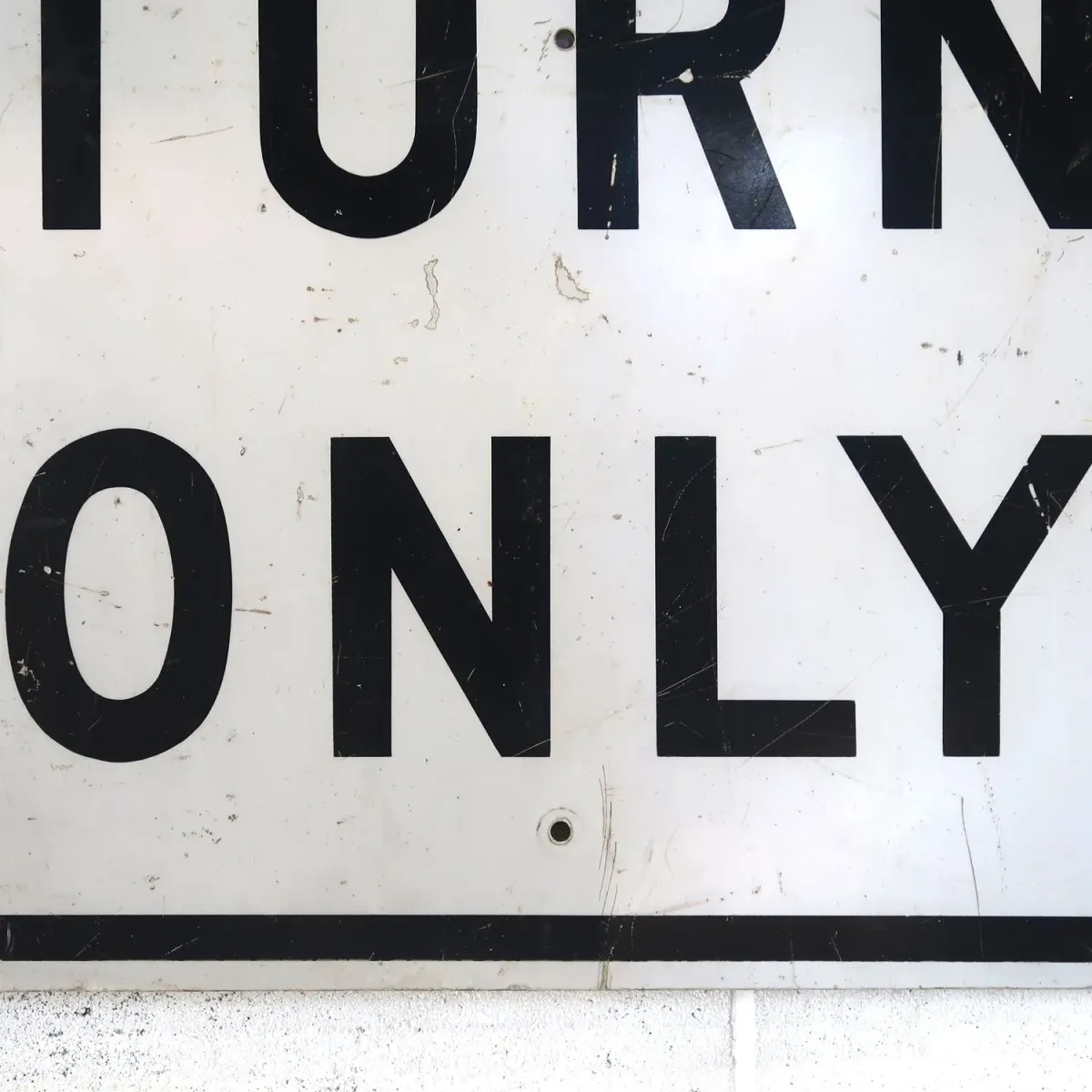 RIGHT TURN ONLY ビンテージ 大型ロードサイン