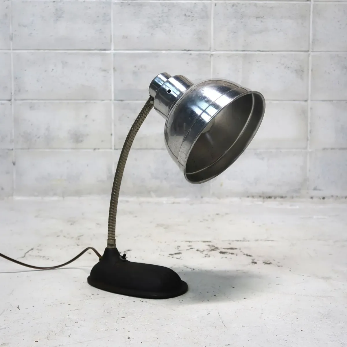 40's ビンテージ アルミシェード デスクランプ
