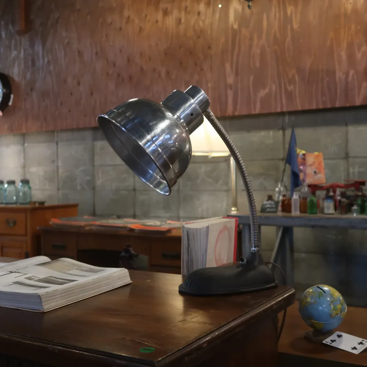 40's ビンテージ アルミシェード デスクランプ