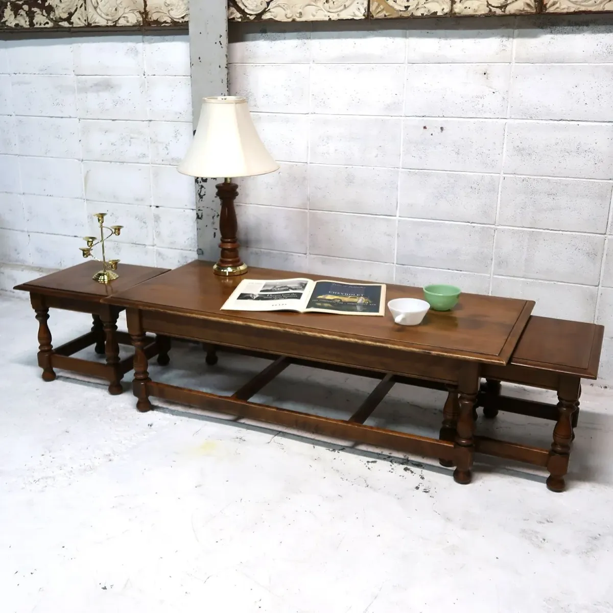 Ethan Allen アンティーク コーヒーテーブル ネストテーブル