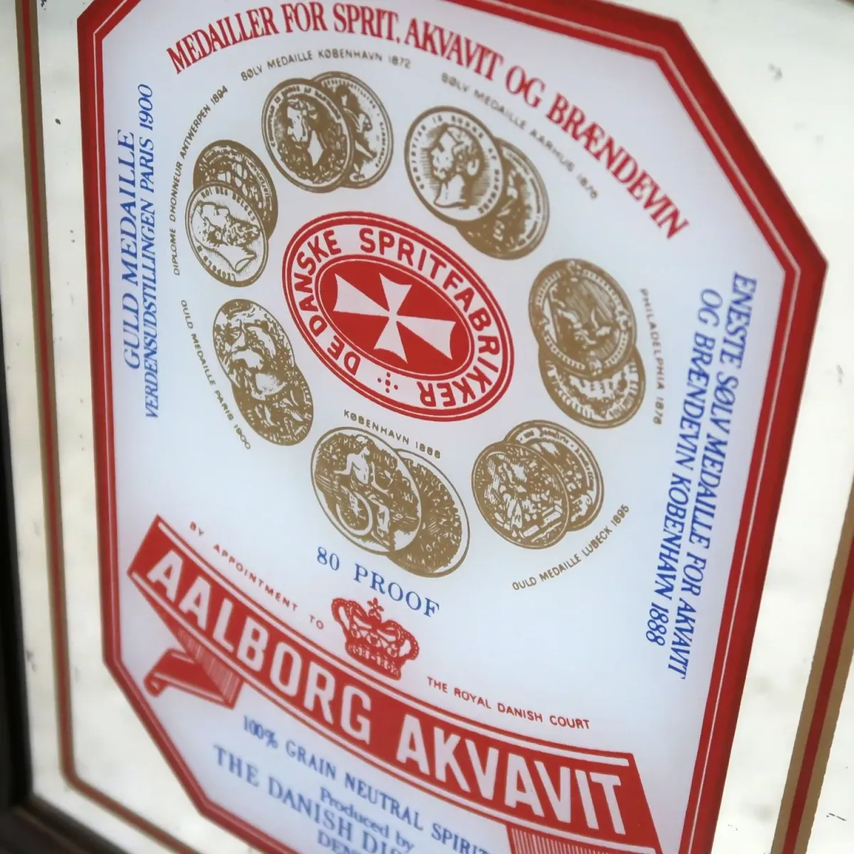 AALBORG AKVAVIT ビンテージ パブミラー