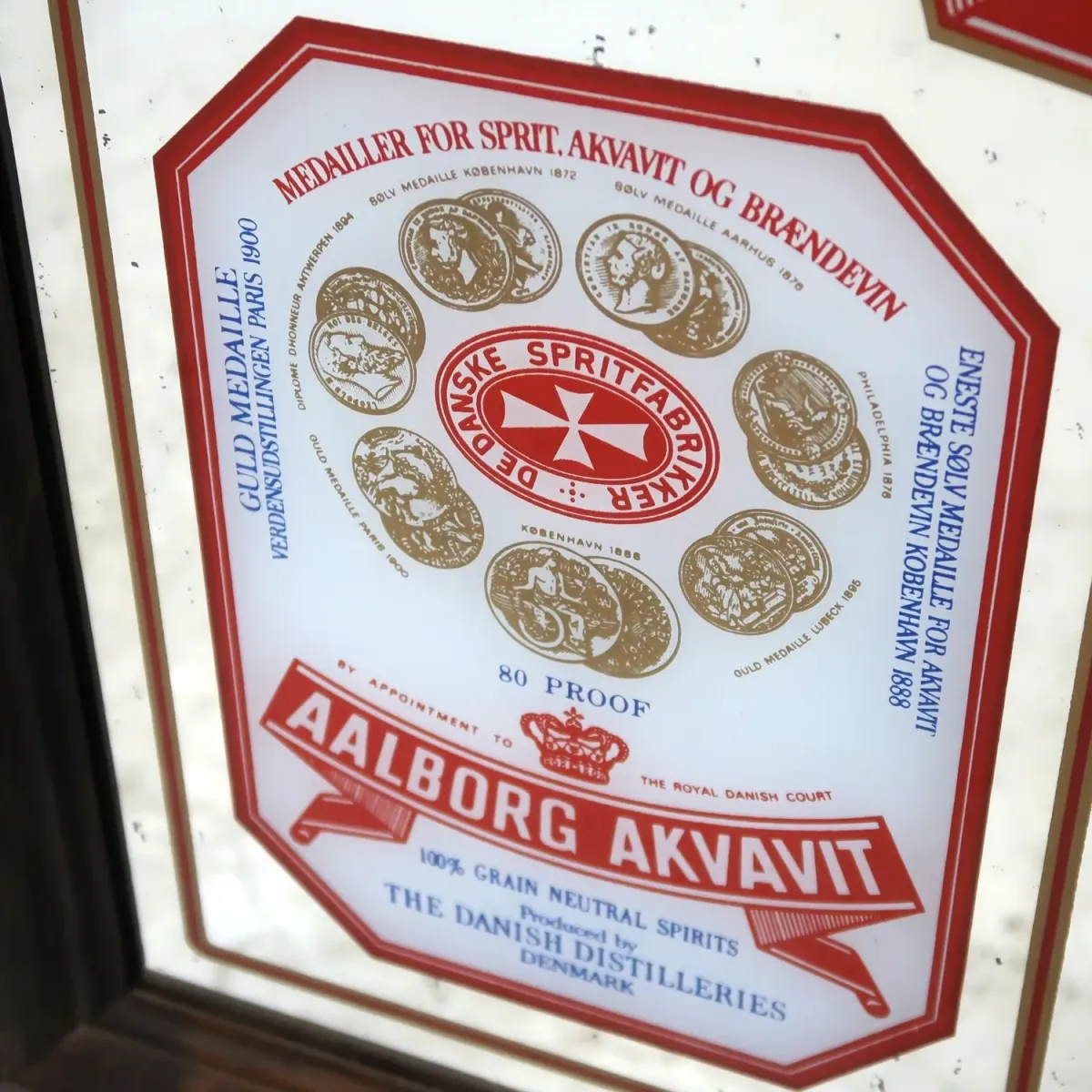 AALBORG AKVAVIT ビンテージ パブミラー