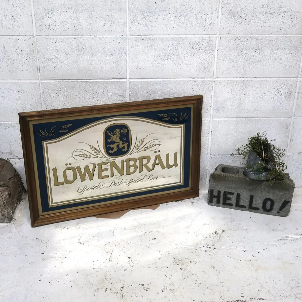 LOWENBRAU ビンテージ 大型パブミラー