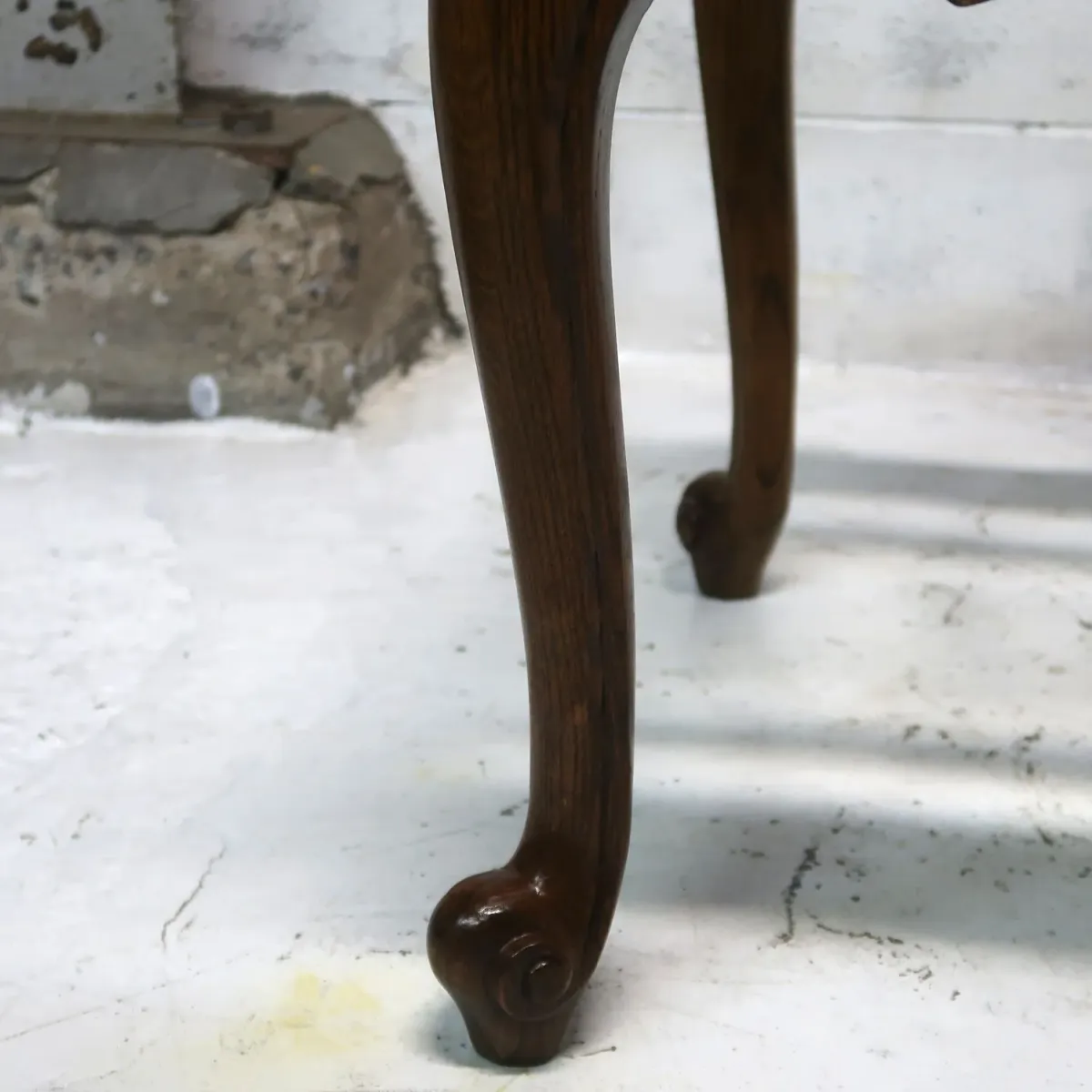 アンティーク ガラストップ サイドテーブル