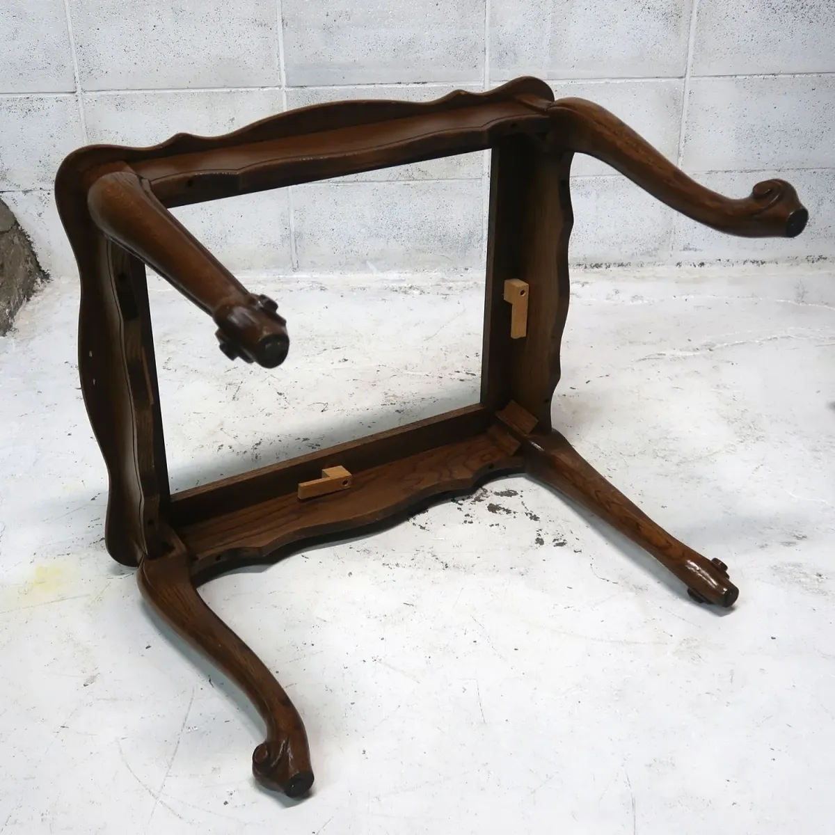 アンティーク ガラストップ サイドテーブル