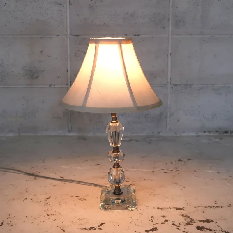 アンティーク ガラスベース テーブルランプ