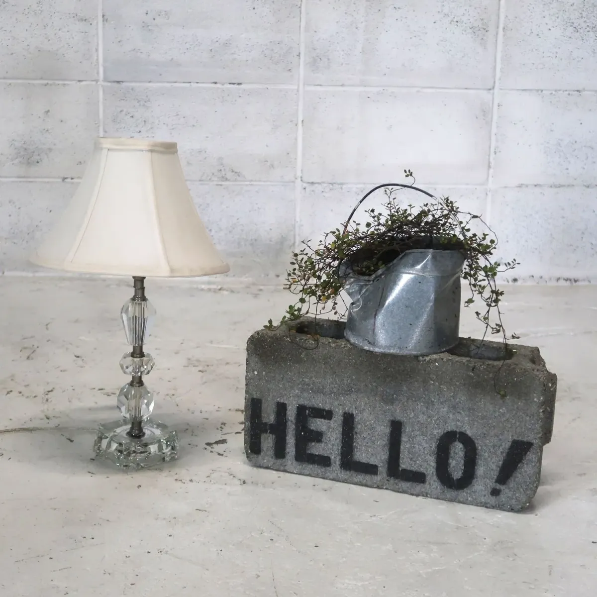 アンティーク ガラスベース テーブルランプ