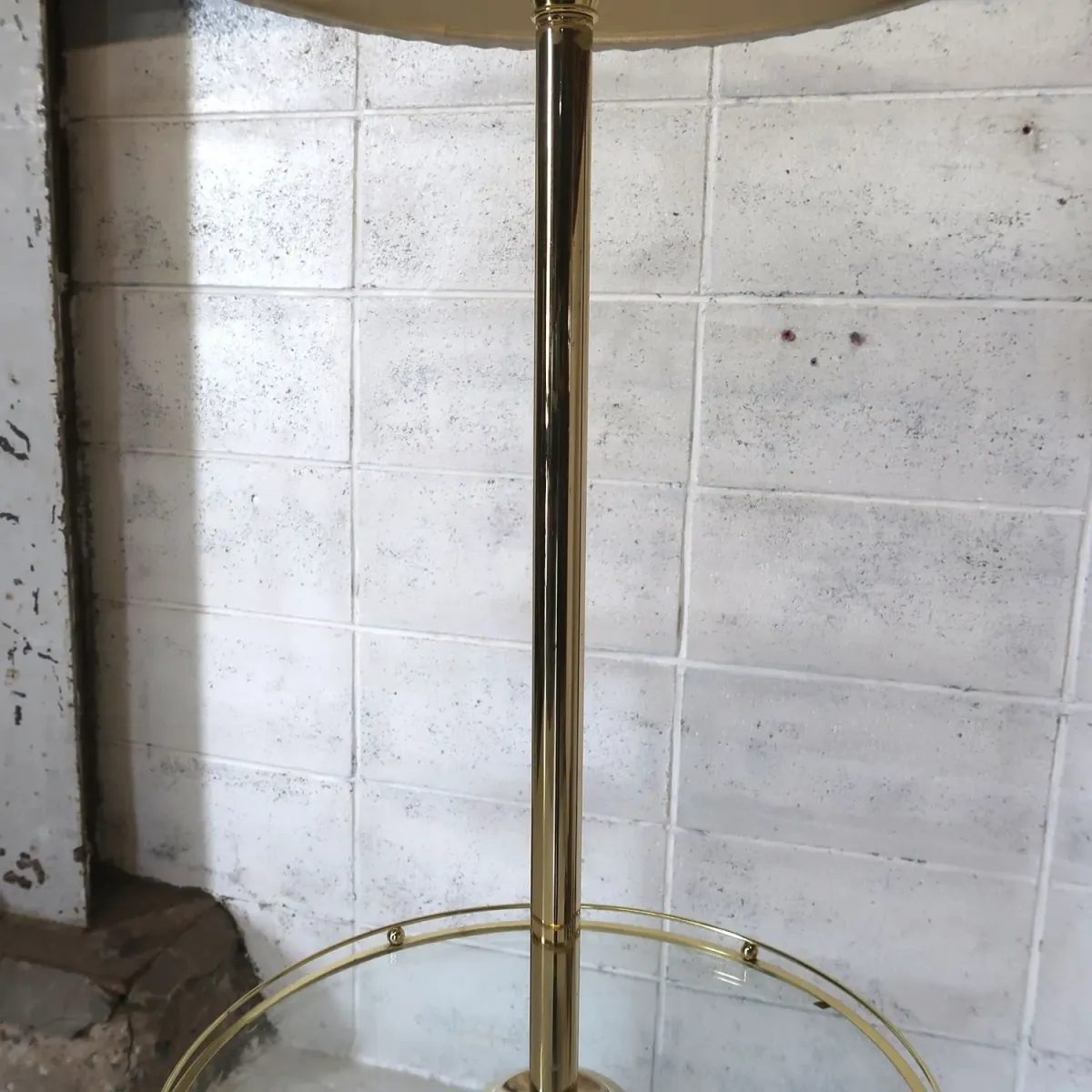 アンティーク ガラステーブル フロアランプ