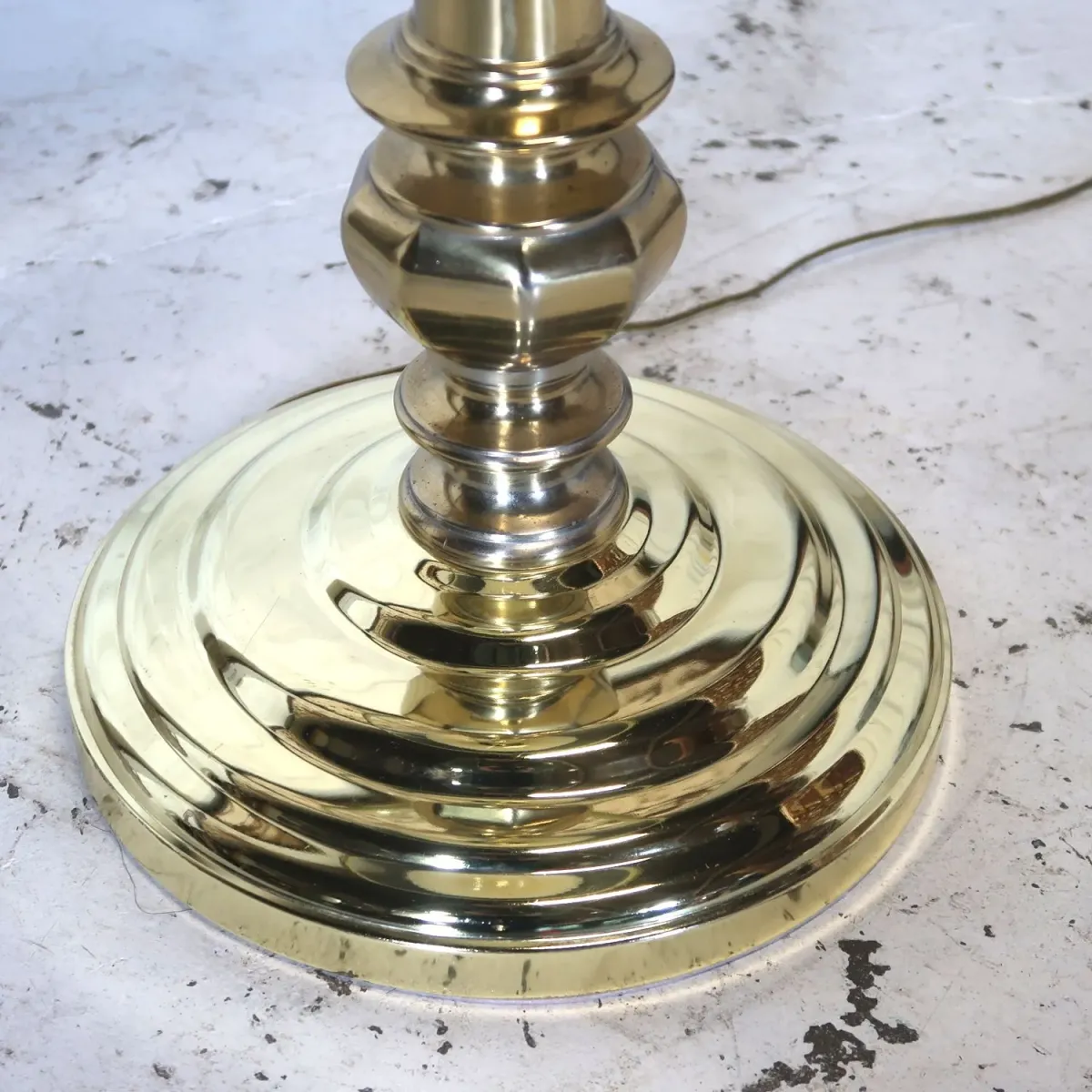 アンティーク ガラステーブル フロアランプ