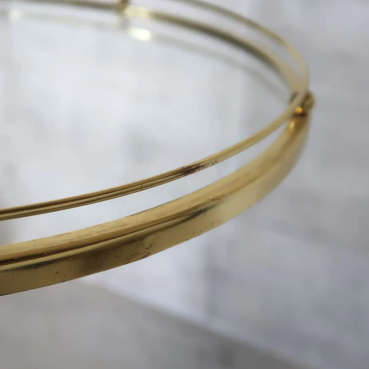 アンティーク ガラステーブル フロアランプ