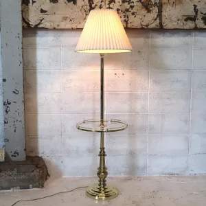 アンティーク ガラステーブル フロアランプ