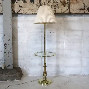 アンティーク ガラステーブル フロアランプ