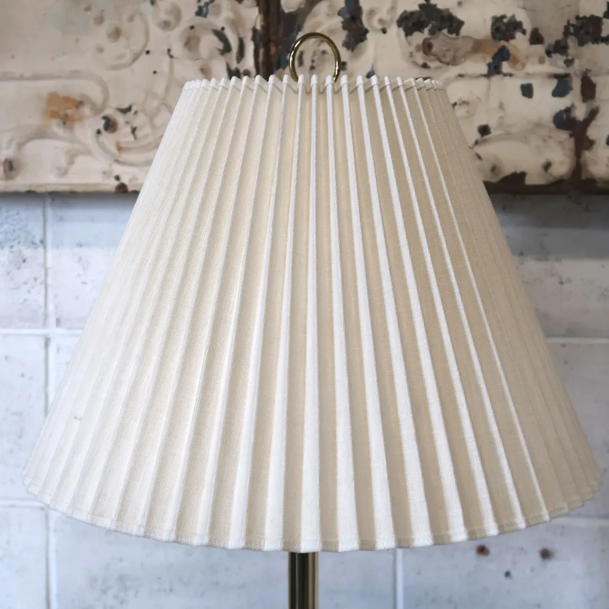 アンティーク ガラステーブル フロアランプ