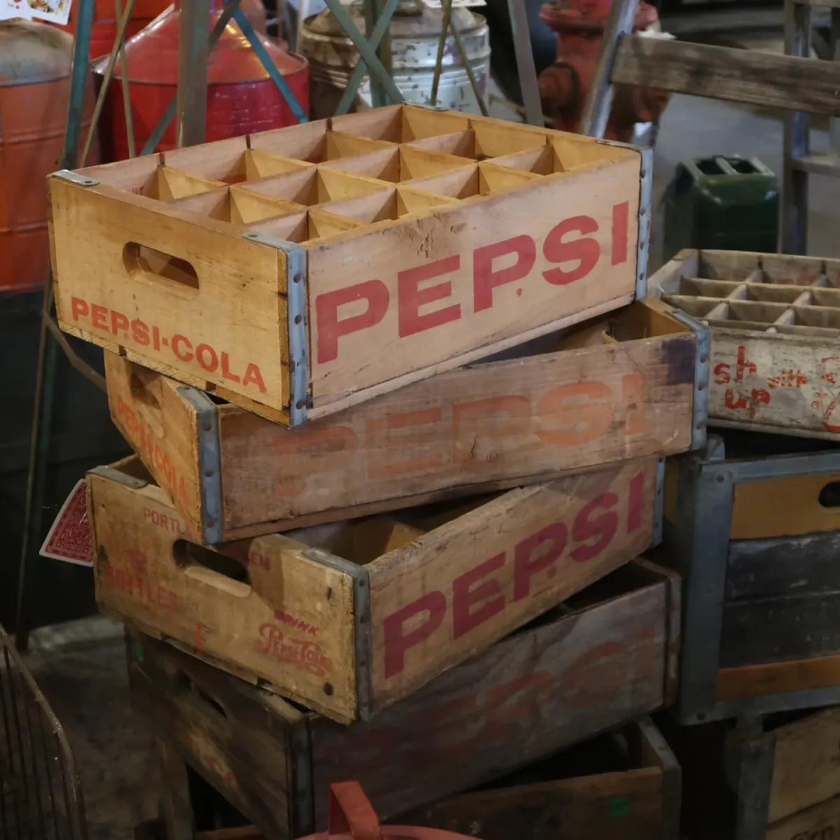 ペプシコーラ ビンテージ ウッドボックス