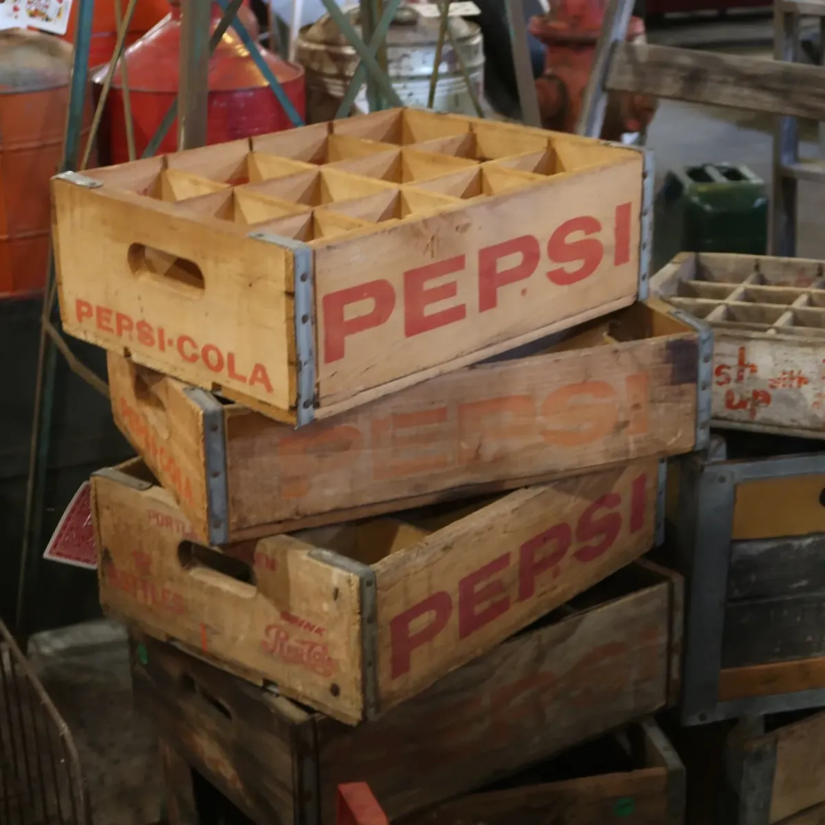 ペプシコーラ ビンテージ ウッドボックス