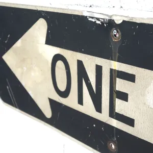 ONE WAY ビンテージ ロードサイン