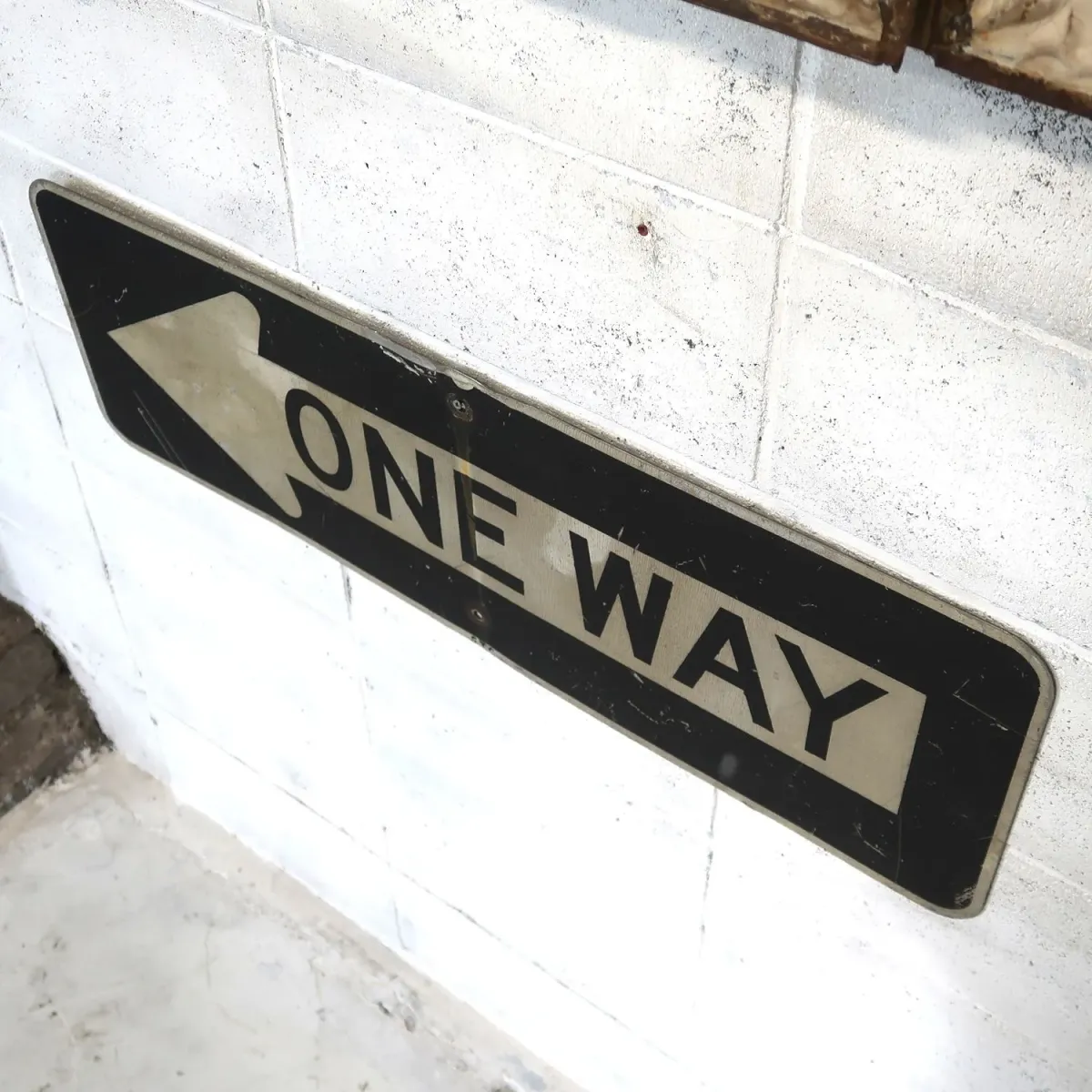 ONE WAY ビンテージ ロードサイン