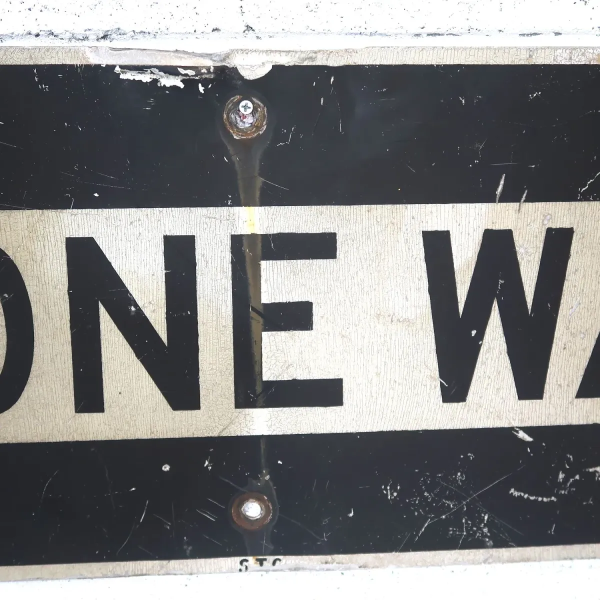 ONE WAY ビンテージ ロードサイン