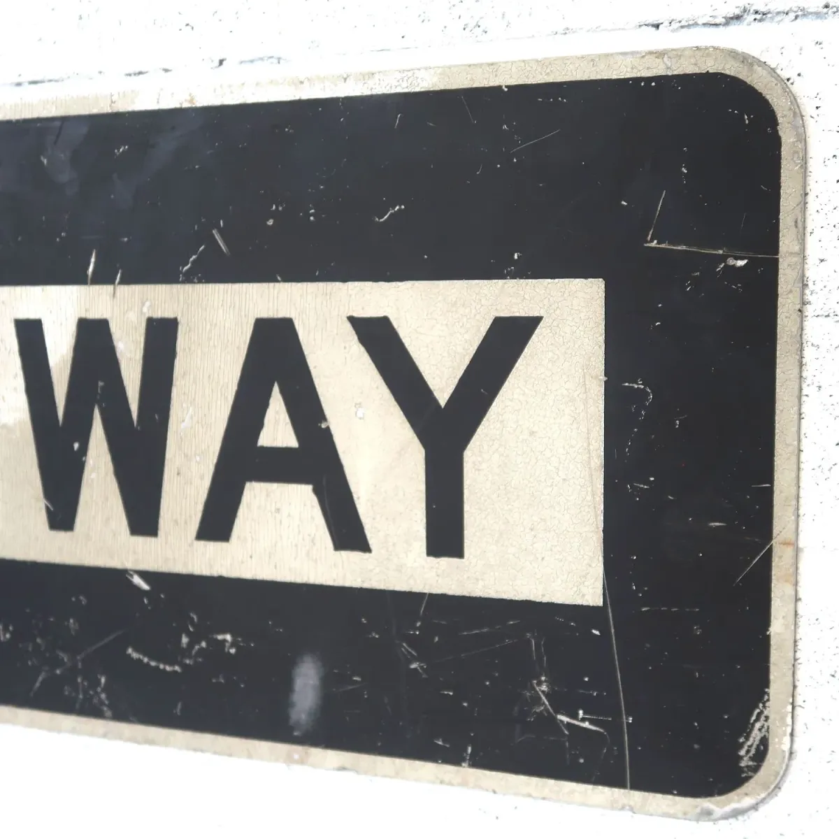 ONE WAY ビンテージ ロードサイン