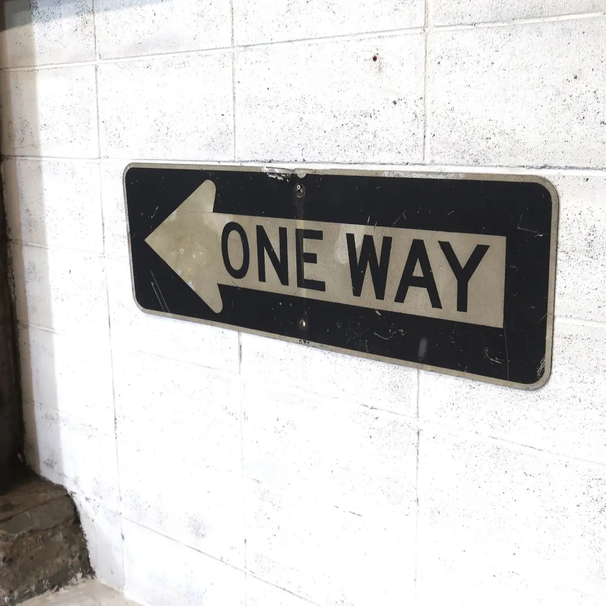 ONE WAY ビンテージ ロードサイン