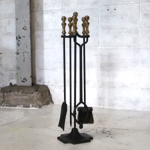 THE ADAMS CO. ビンテージ メタル ファイヤーツールセット