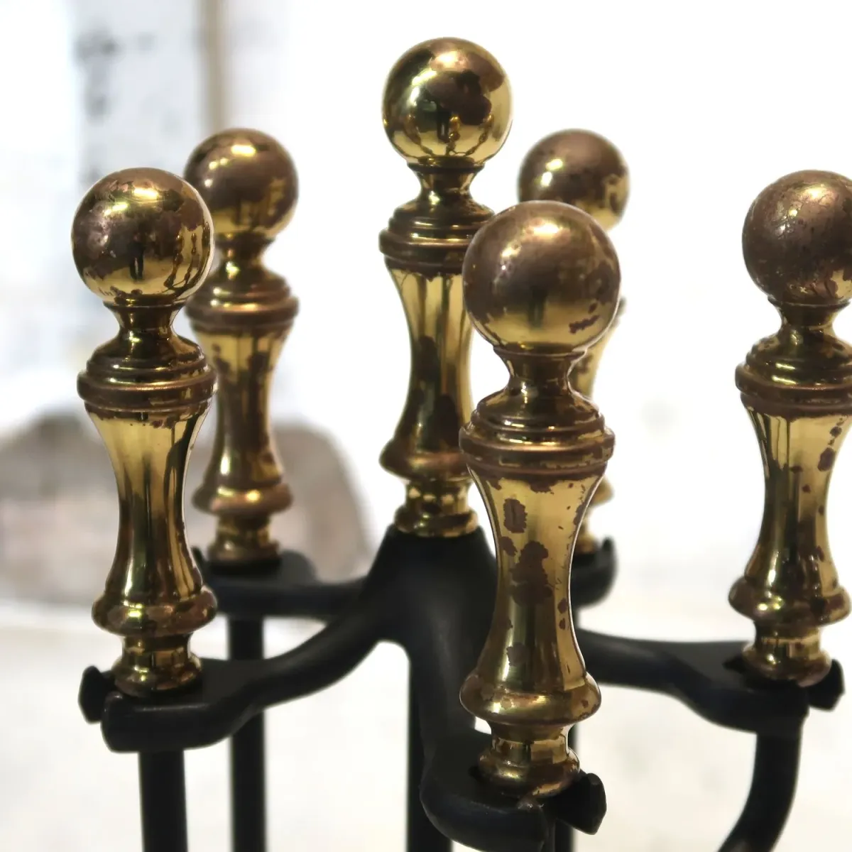 THE ADAMS CO. ビンテージ メタル ファイヤーツールセット