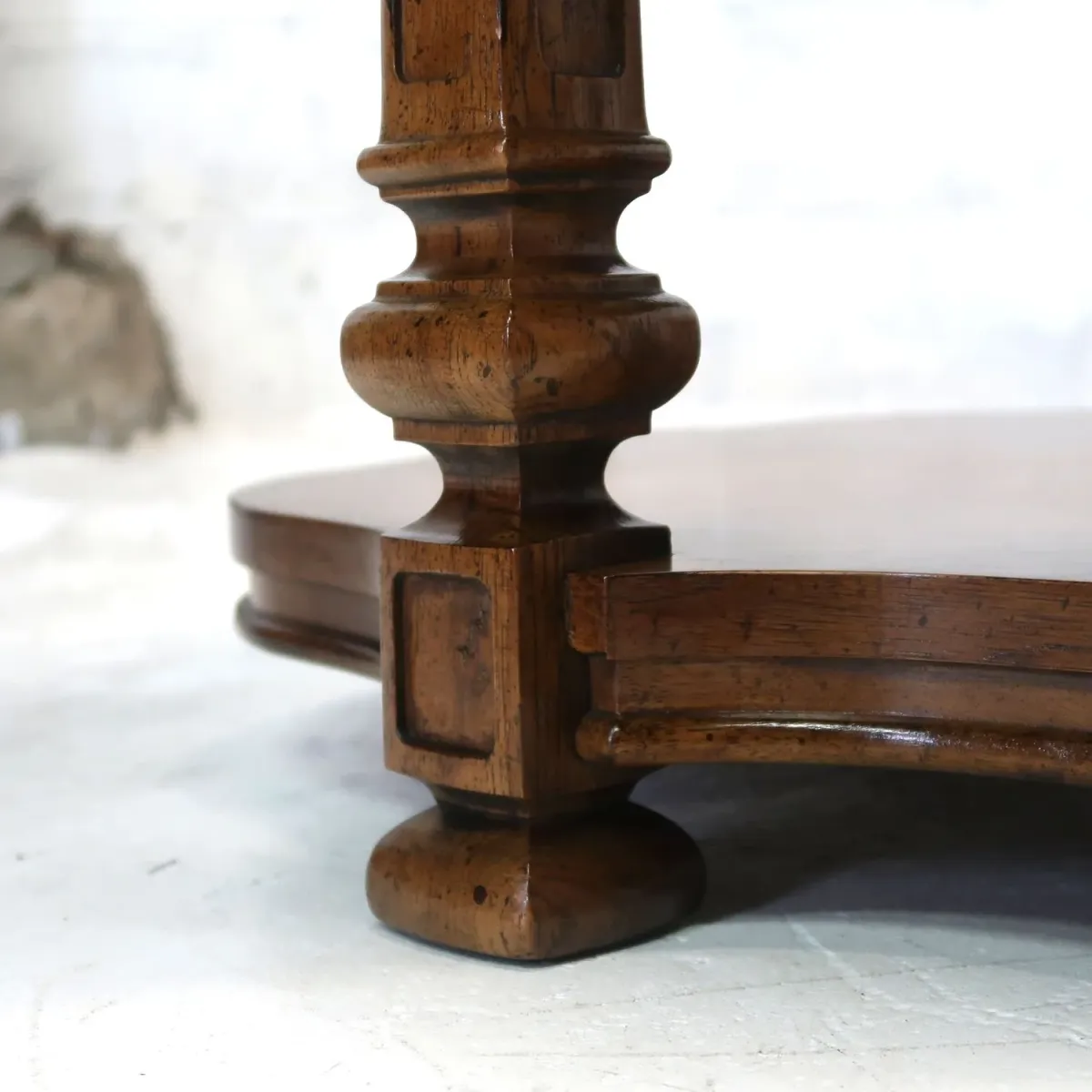 アンティーク ガラストップ サイドテーブル