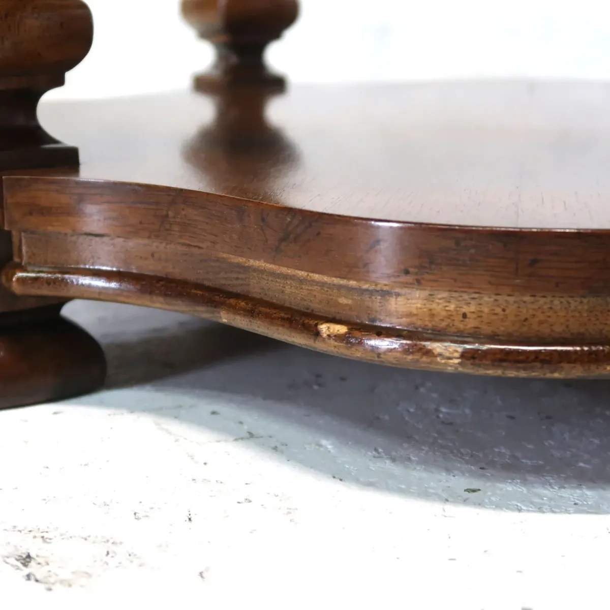 アンティーク ガラストップ サイドテーブル