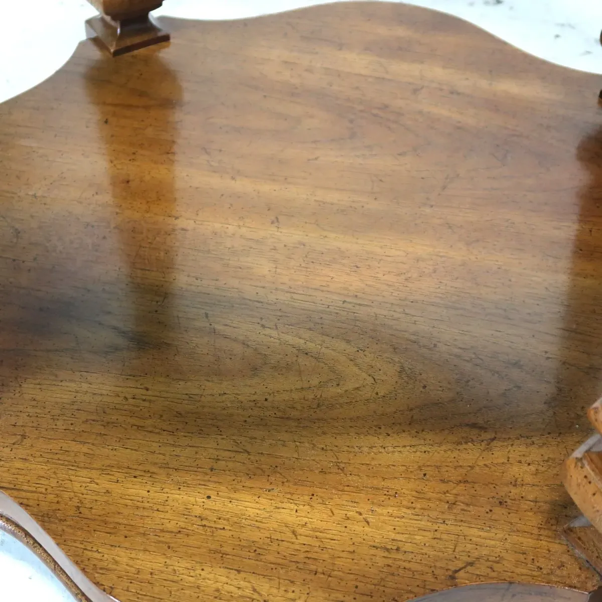 アンティーク ガラストップ サイドテーブル