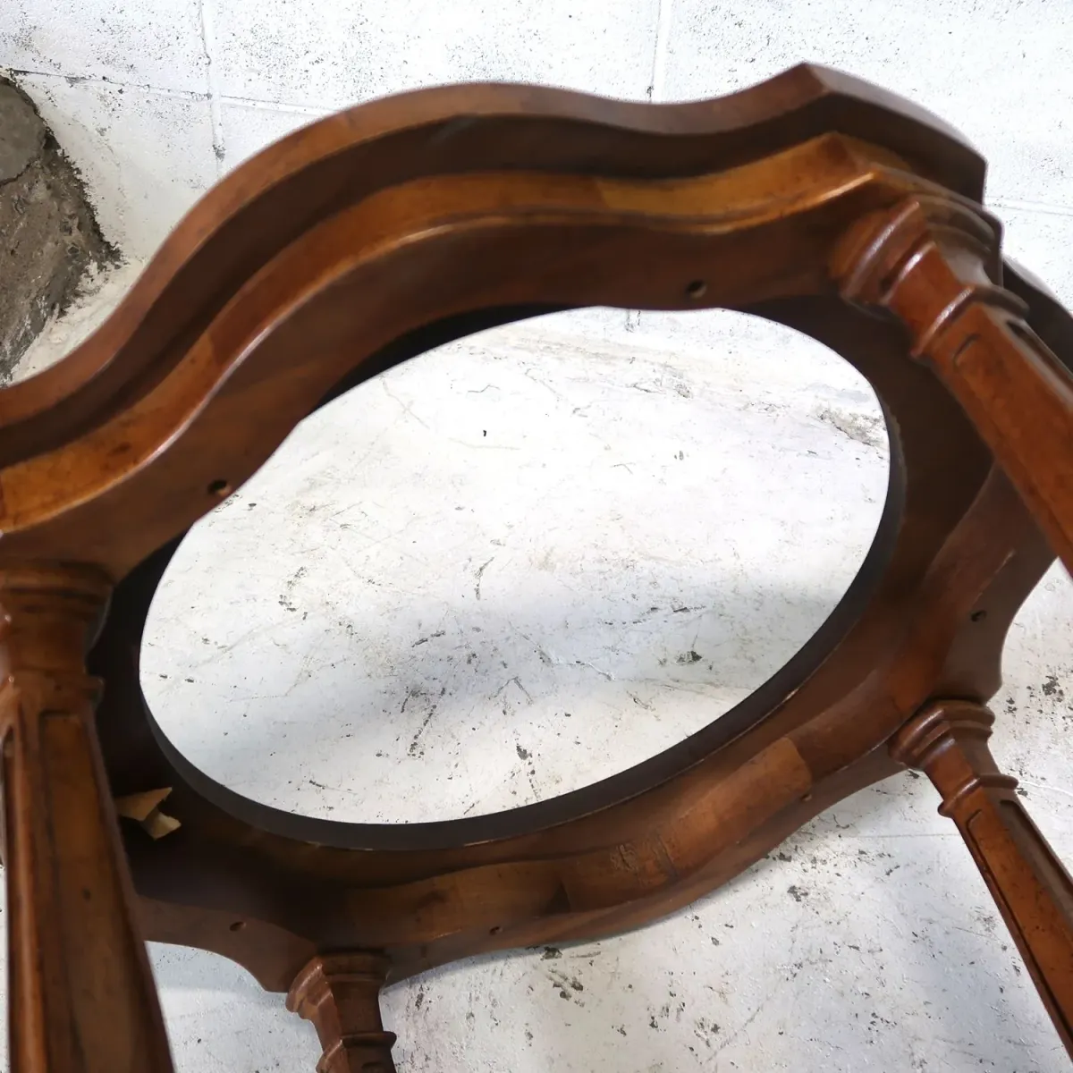 アンティーク ガラストップ サイドテーブル