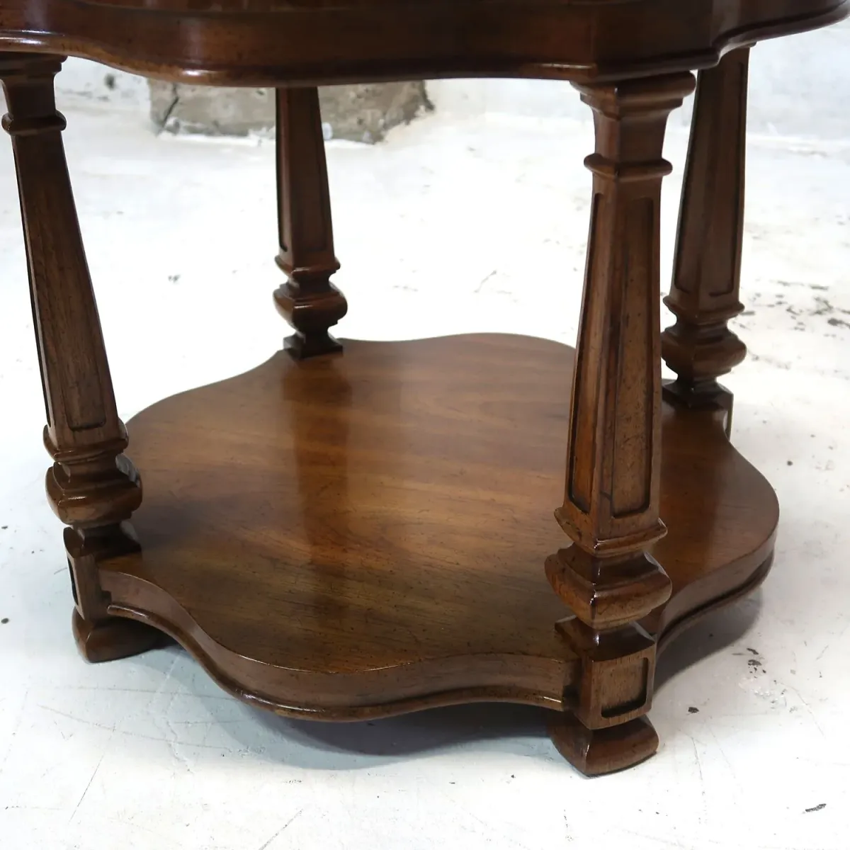 アンティーク ガラストップ サイドテーブル