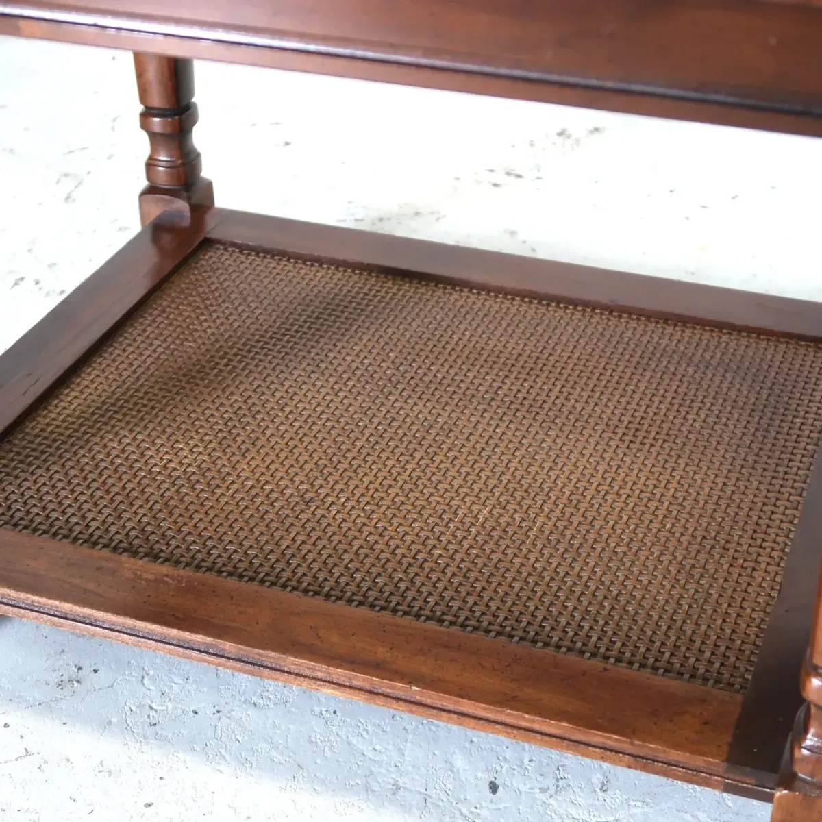 アンティーク ガラストップ サイドテーブル